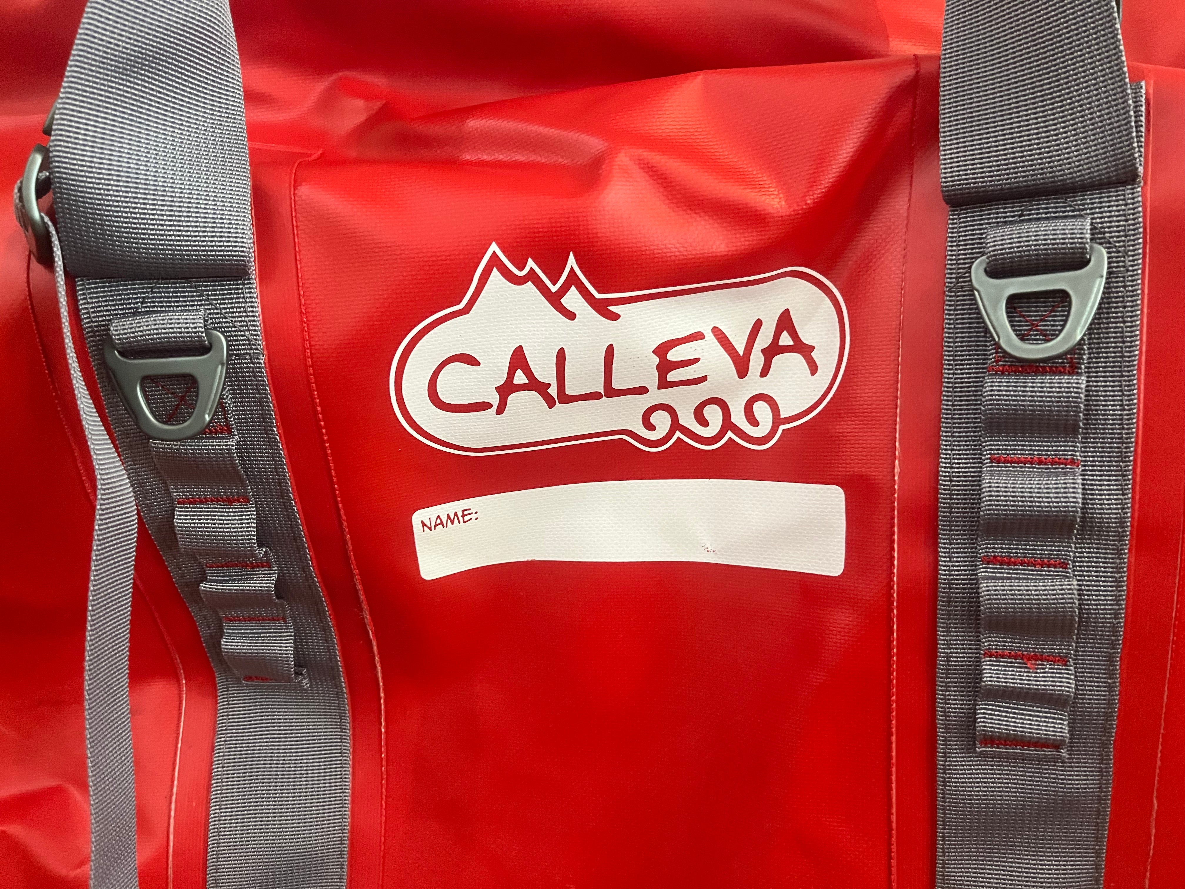 Red NRS High Roll Duffel Dry Bag w/ Custom Calleva Branding